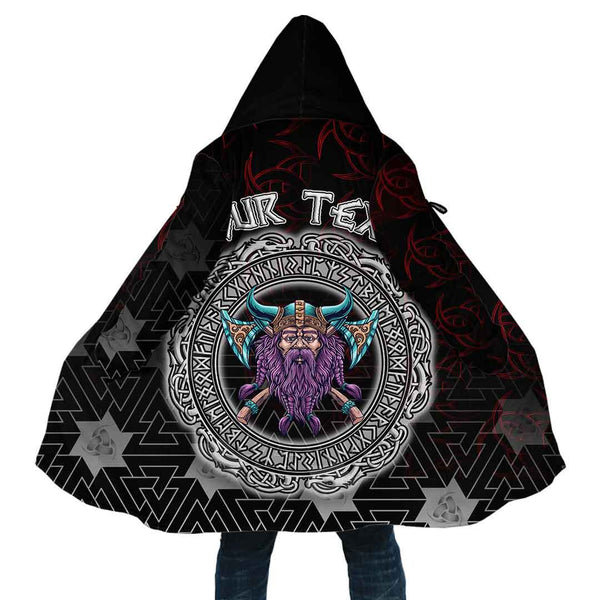 Custom Viking Hooded Coat Cool Beard With Axe Special Style