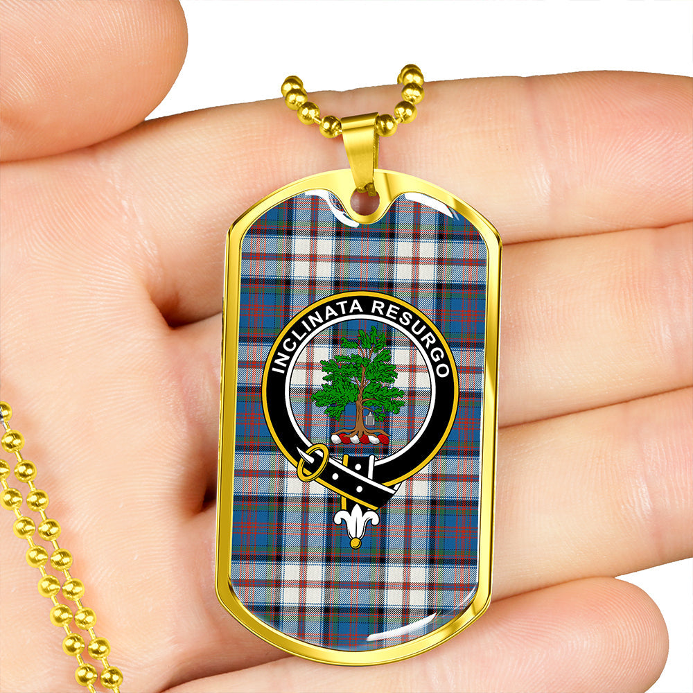 Cooper Dress #2 Ancient Clan Badge Classic Tartan Dog Tag Necklace