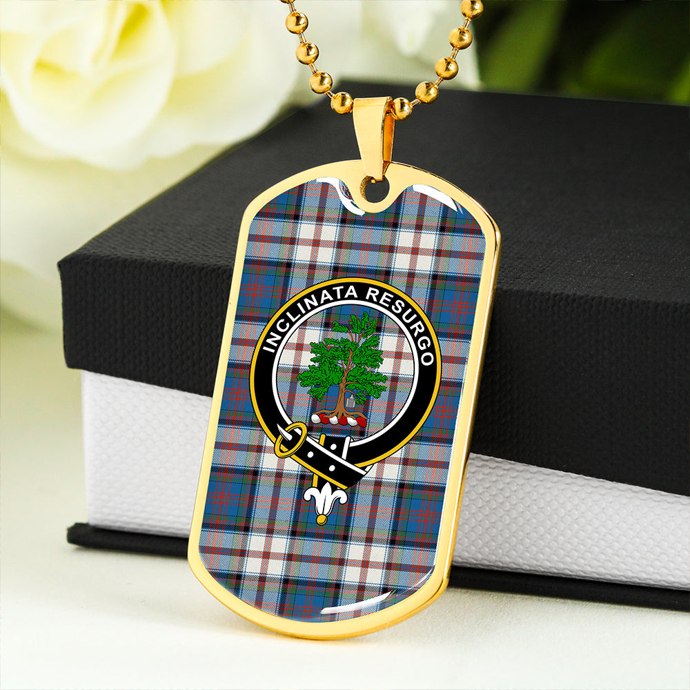 Cooper Dress #2 Ancient Clan Badge Classic Tartan Dog Tag Necklace