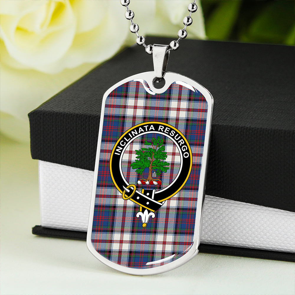 Cooper Dress #2 Modern Clan Badge Classic Tartan Dog Tag Necklace
