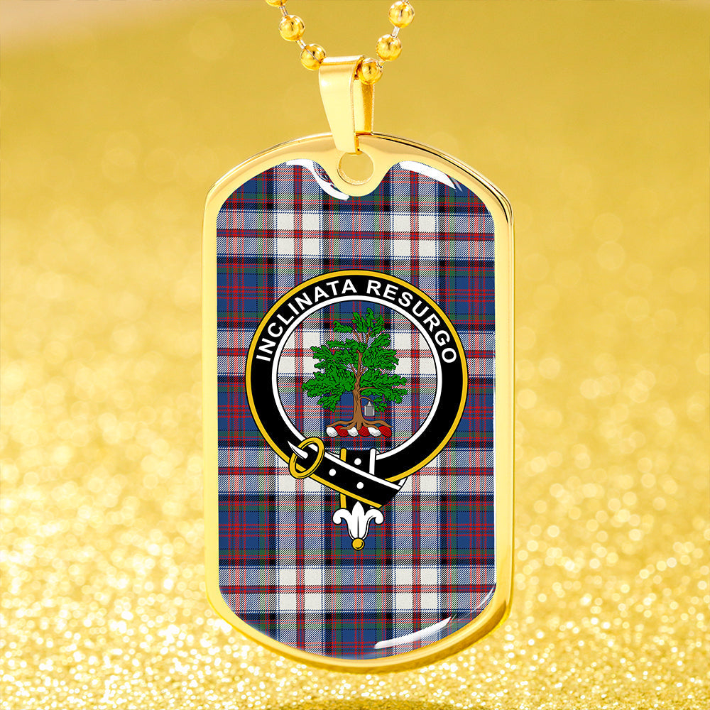 Cooper Dress #2 Modern Clan Badge Classic Tartan Dog Tag Necklace
