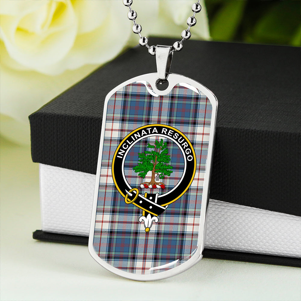 Cooper Dress #3 Ancient Clan Badge Classic Tartan Dog Tag Necklace