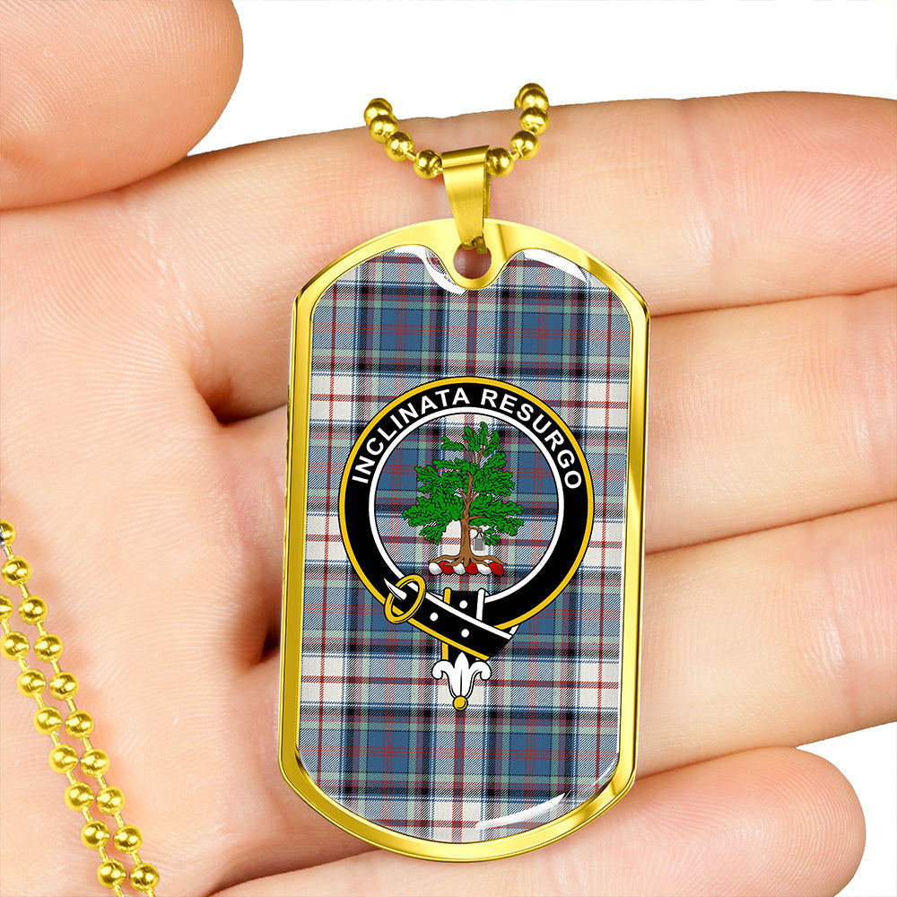 Cooper Dress #3 Ancient Clan Badge Classic Tartan Dog Tag Necklace