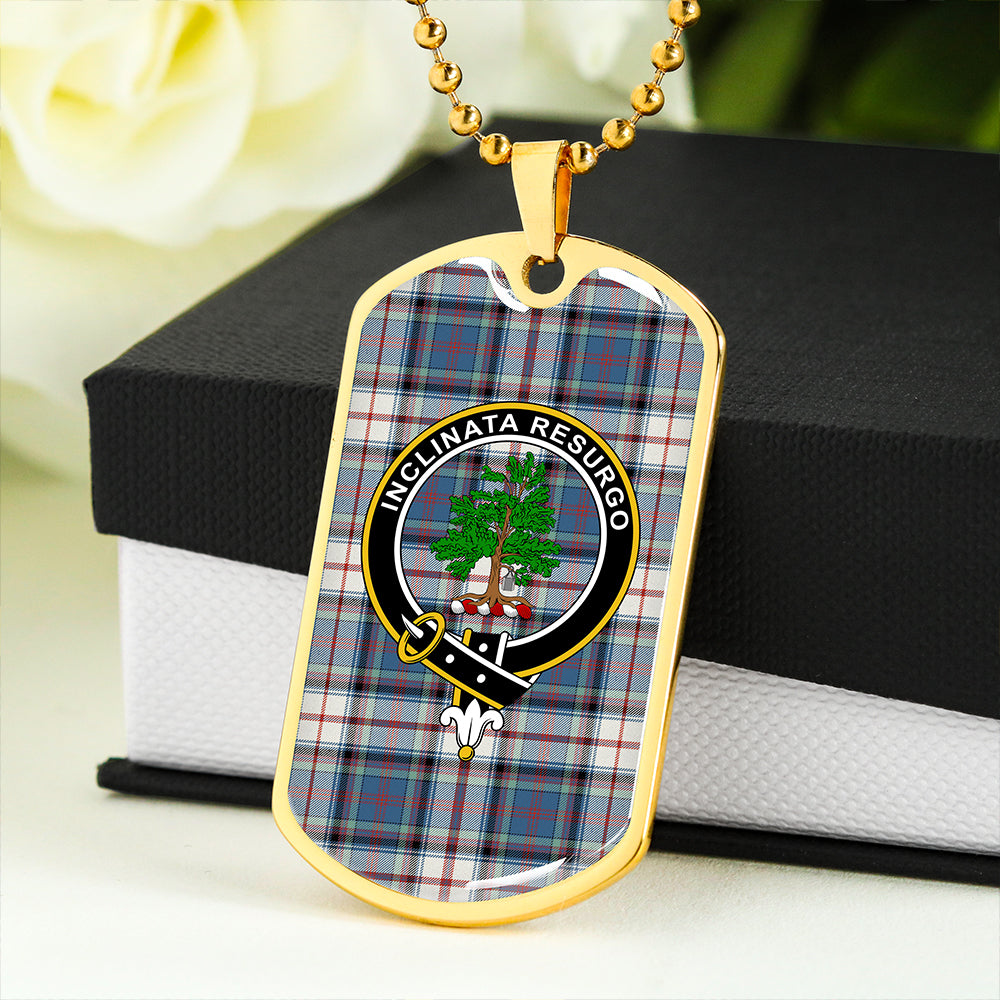 Cooper Dress #3 Ancient Clan Badge Classic Tartan Dog Tag Necklace