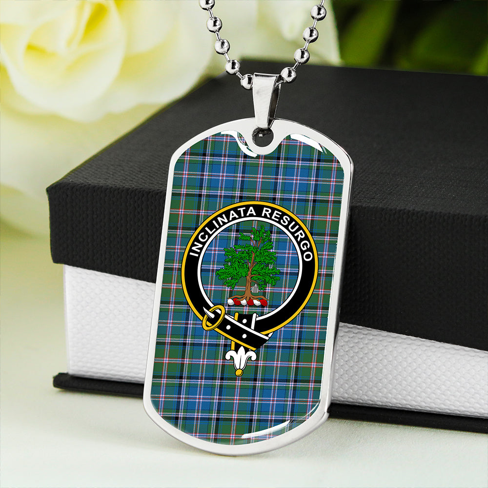 Couper (Cooper) Ancient Clan Badge Classic Tartan Dog Tag Necklace