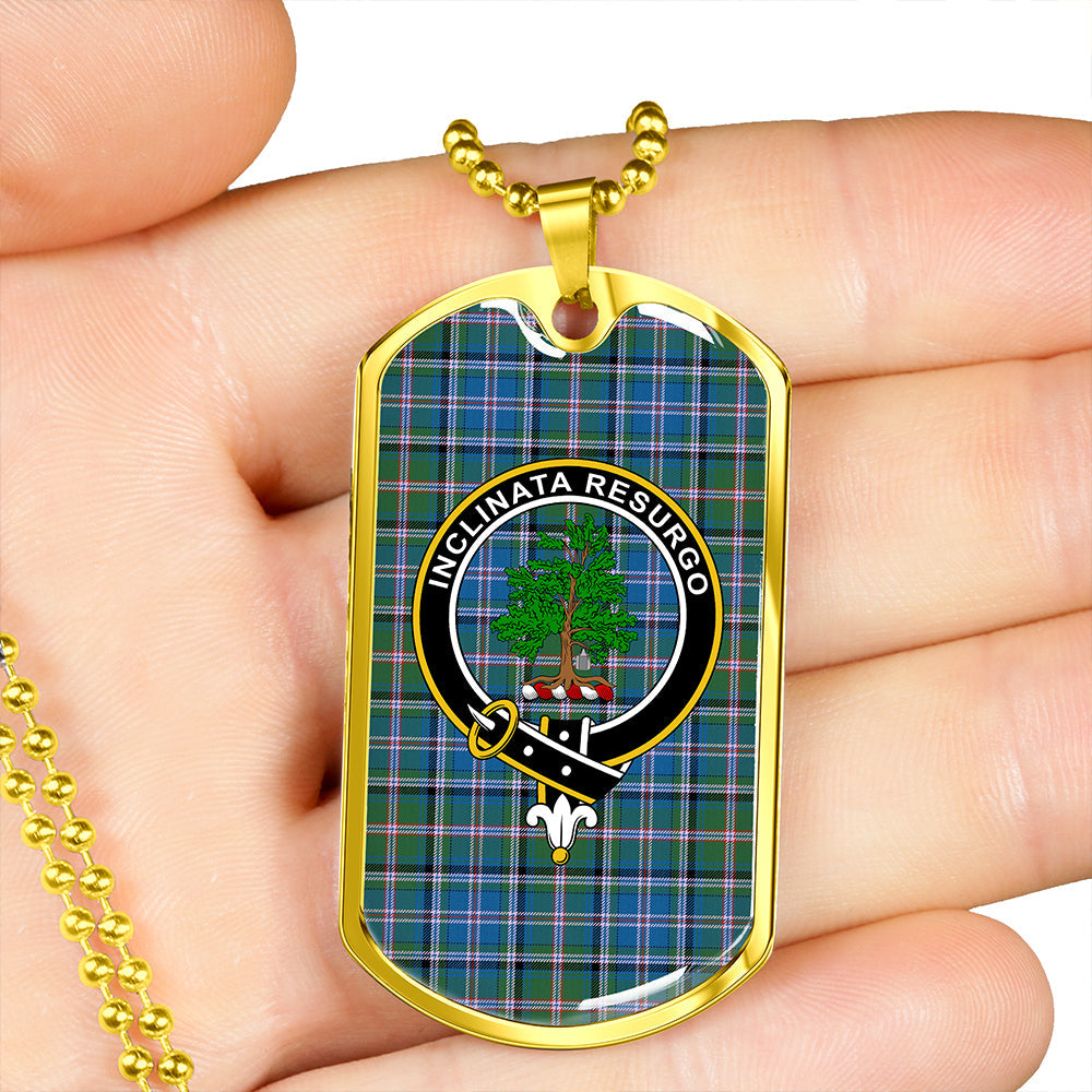Couper (Cooper) Ancient Clan Badge Classic Tartan Dog Tag Necklace