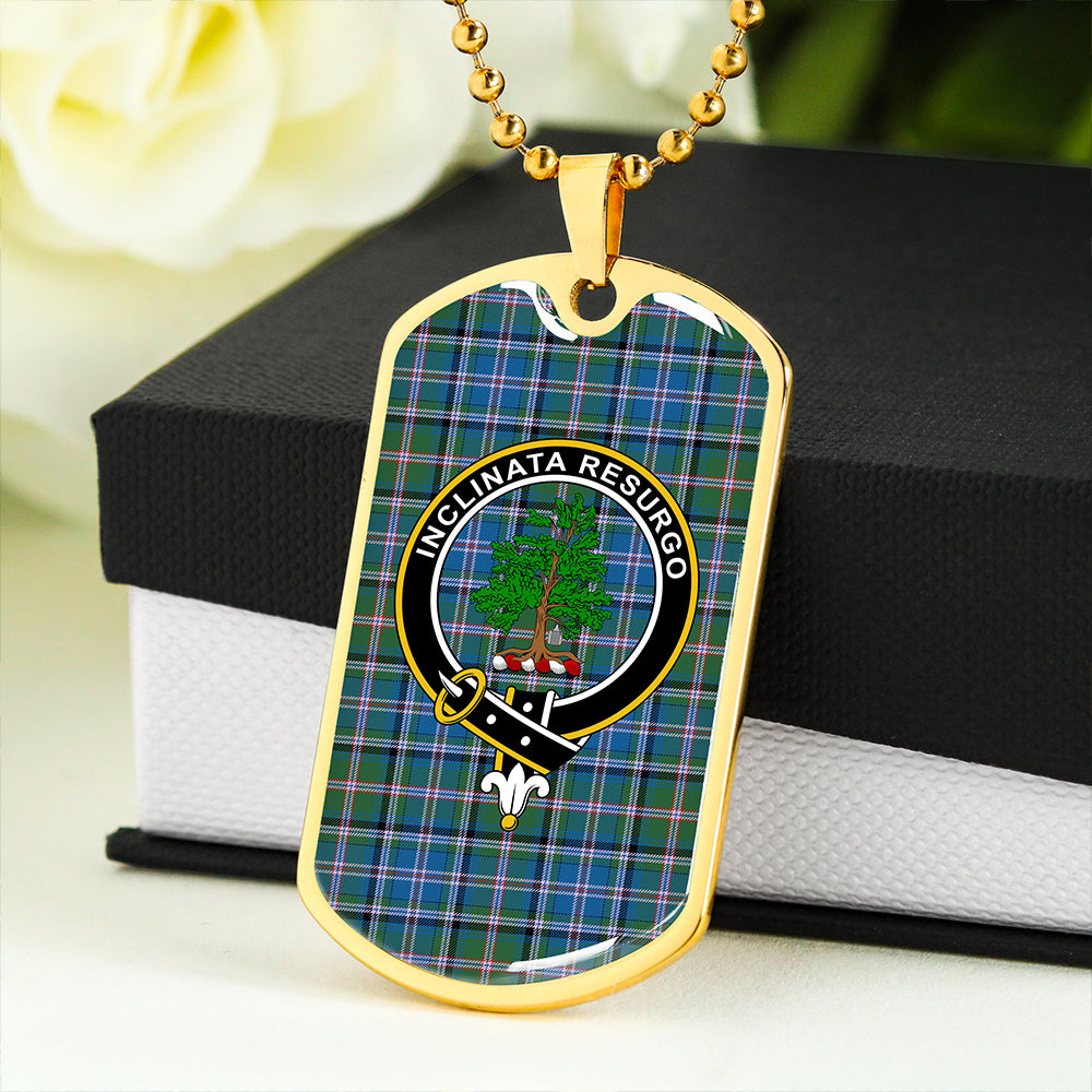Couper (Cooper) Ancient Clan Badge Classic Tartan Dog Tag Necklace