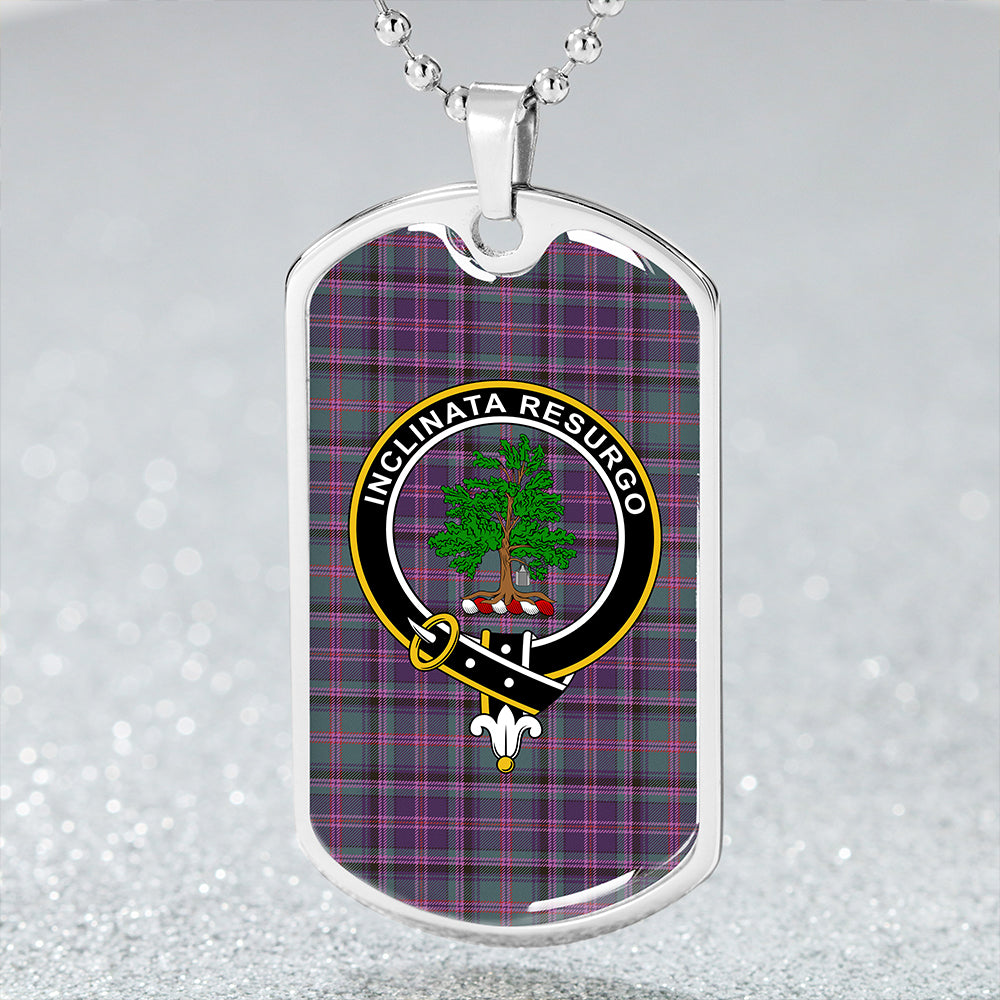 Couper (Cooper) Weathered Clan Badge Classic Tartan Dog Tag Necklace