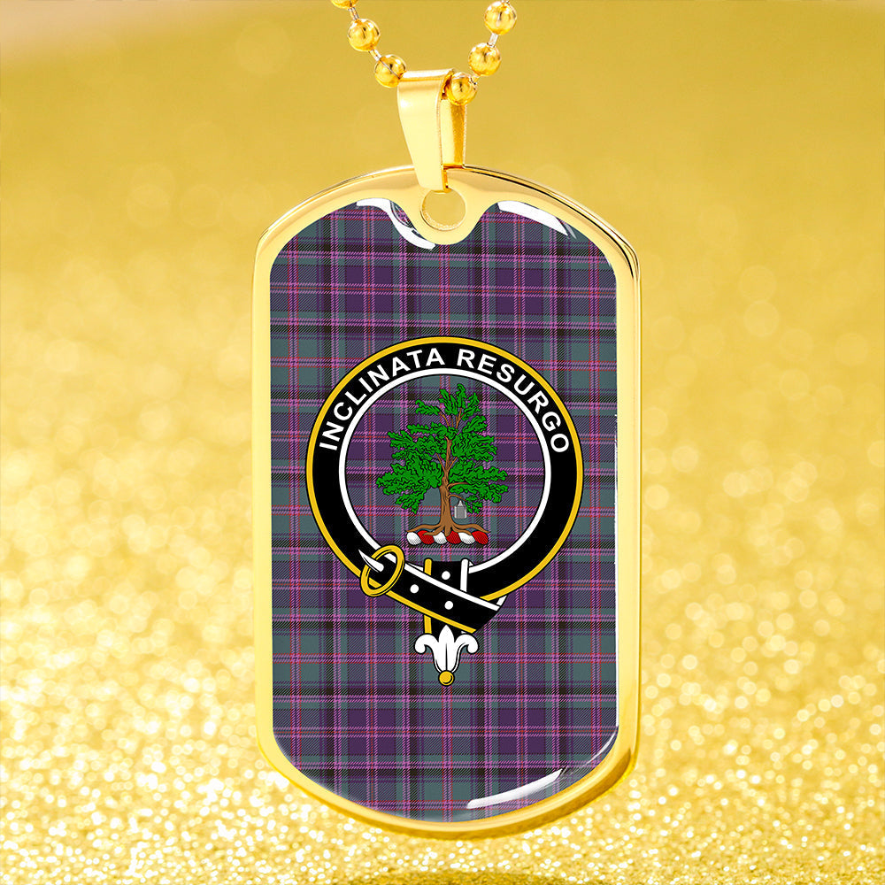 Couper (Cooper) Weathered Clan Badge Classic Tartan Dog Tag Necklace