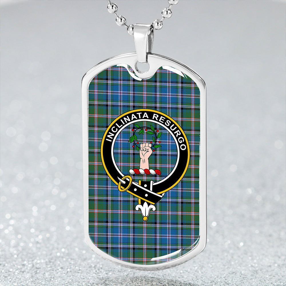 Couper (Coupar) Ancient Clan Badge Classic Tartan Dog Tag Necklace