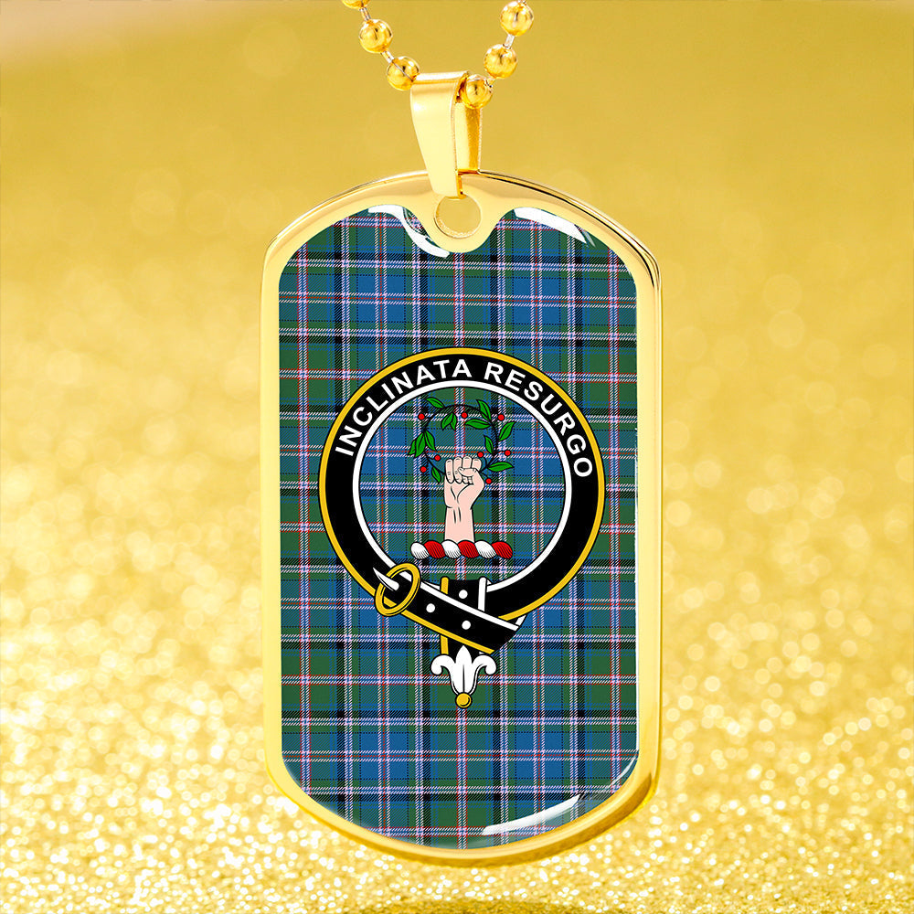 Couper (Coupar) Ancient Clan Badge Classic Tartan Dog Tag Necklace