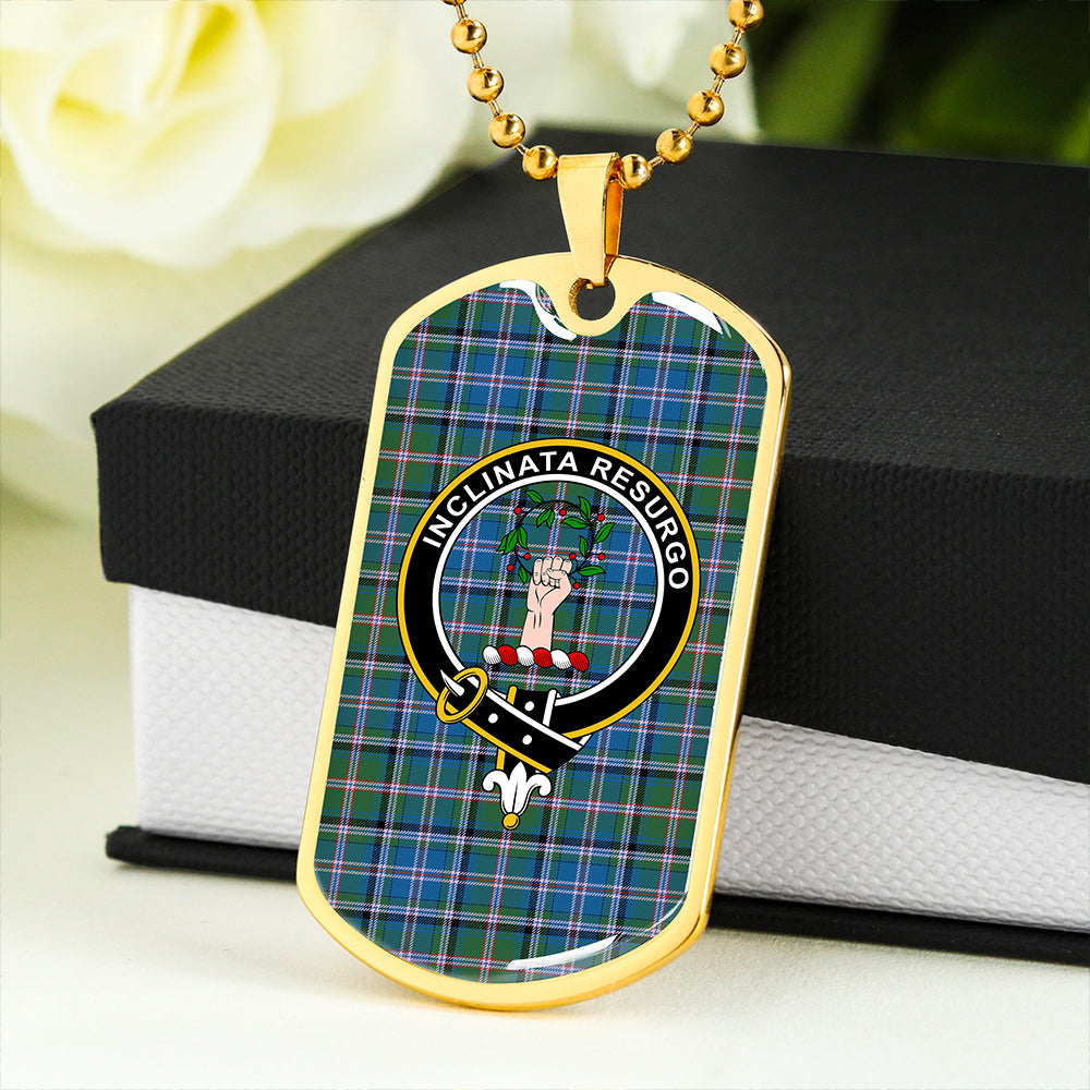 Couper (Coupar) Ancient Clan Badge Classic Tartan Dog Tag Necklace