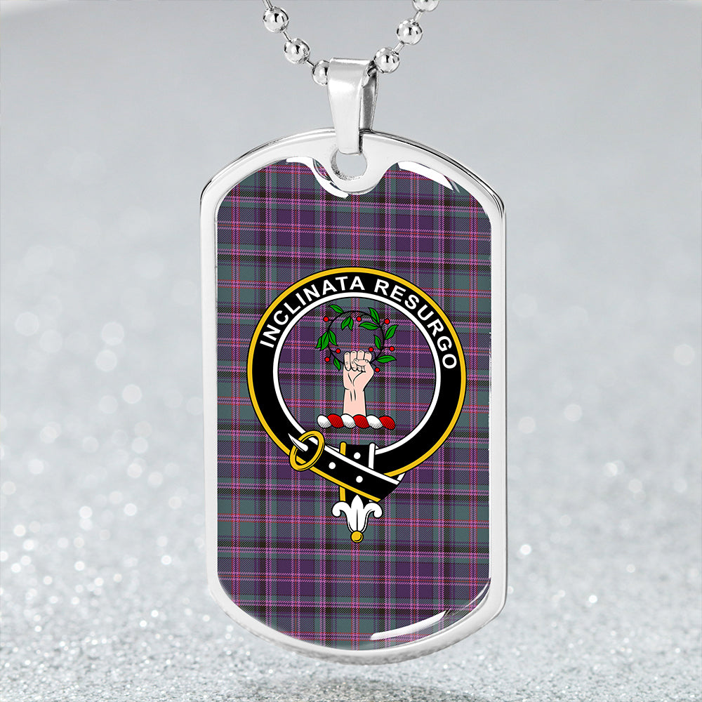 Couper (Coupar) Weathered Clan Badge Classic Tartan Dog Tag Necklace