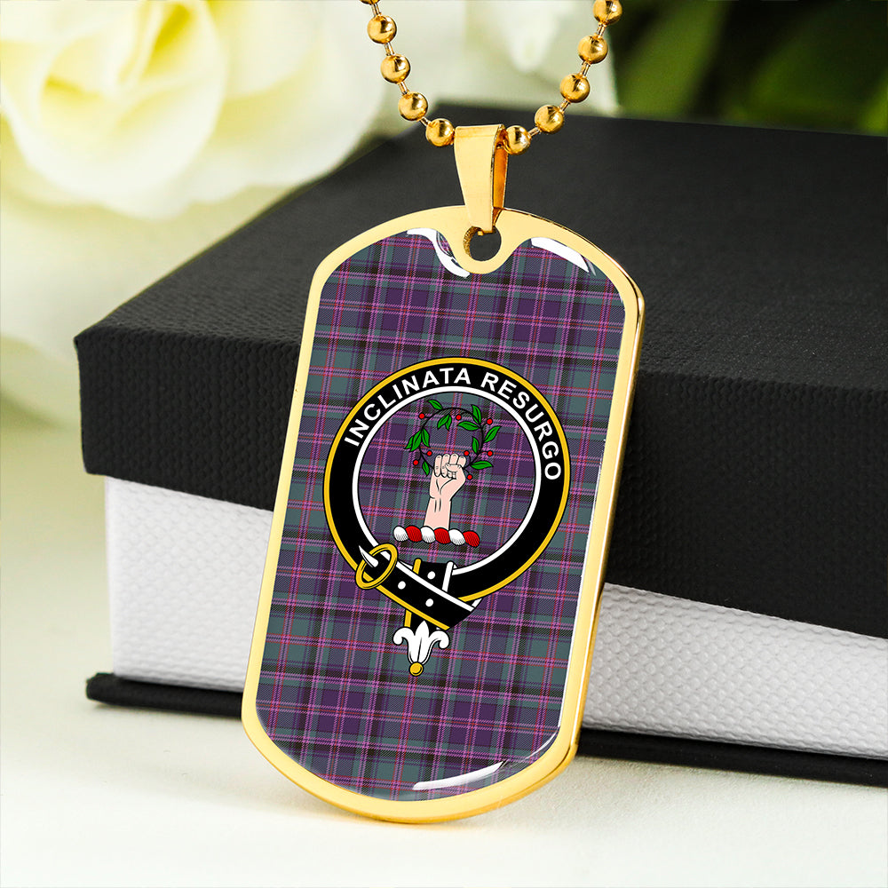 Couper (Coupar) Weathered Clan Badge Classic Tartan Dog Tag Necklace