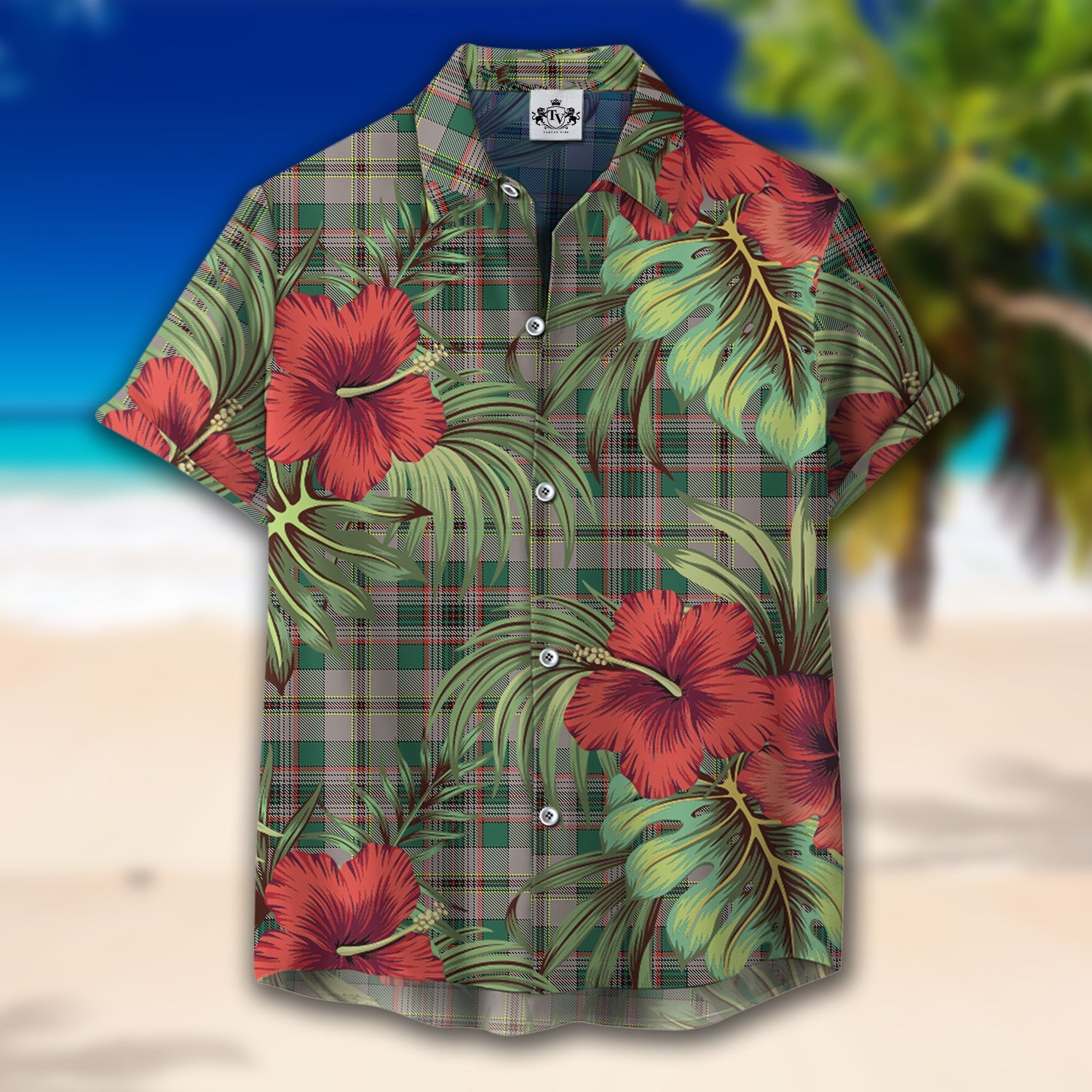 Scottish Tartan Craig Ancient Clan Hawaiian Shirt Hibiscus - Tropical Garden Style