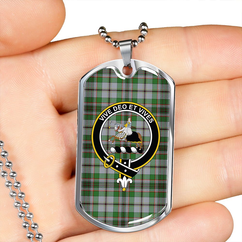 Craig (Craigie) Ancient Clan Badge Classic Tartan Dog Tag Necklace