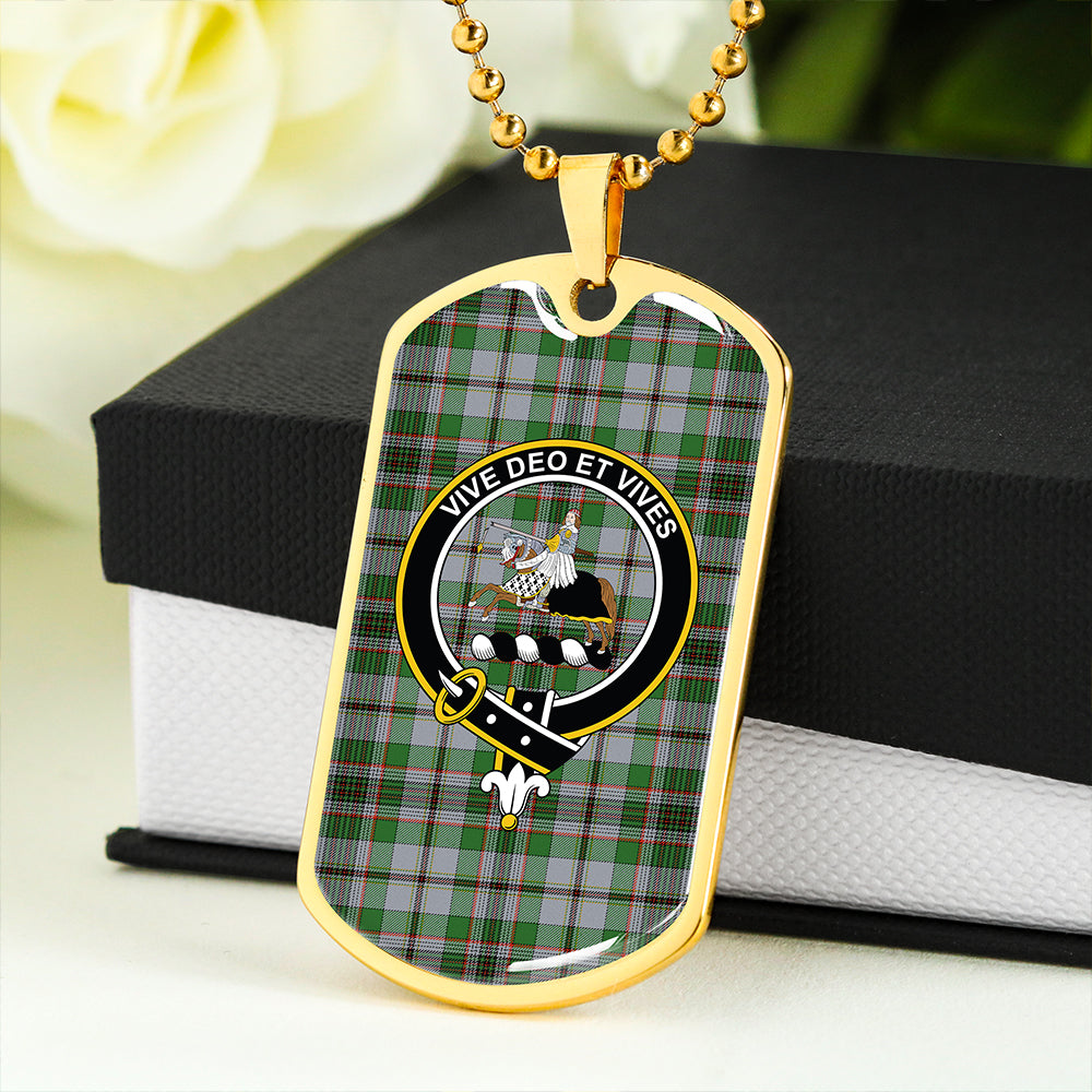 Craig (Craigie) Ancient Clan Badge Classic Tartan Dog Tag Necklace