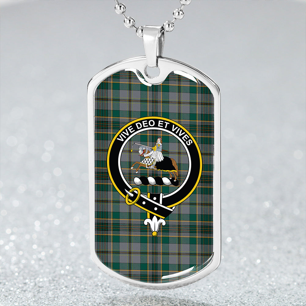 Craig (Craigie) Modern Clan Badge Classic Tartan Dog Tag Necklace