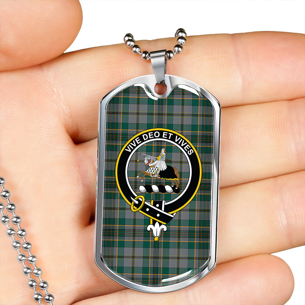 Craig (Craigie) Modern Clan Badge Classic Tartan Dog Tag Necklace