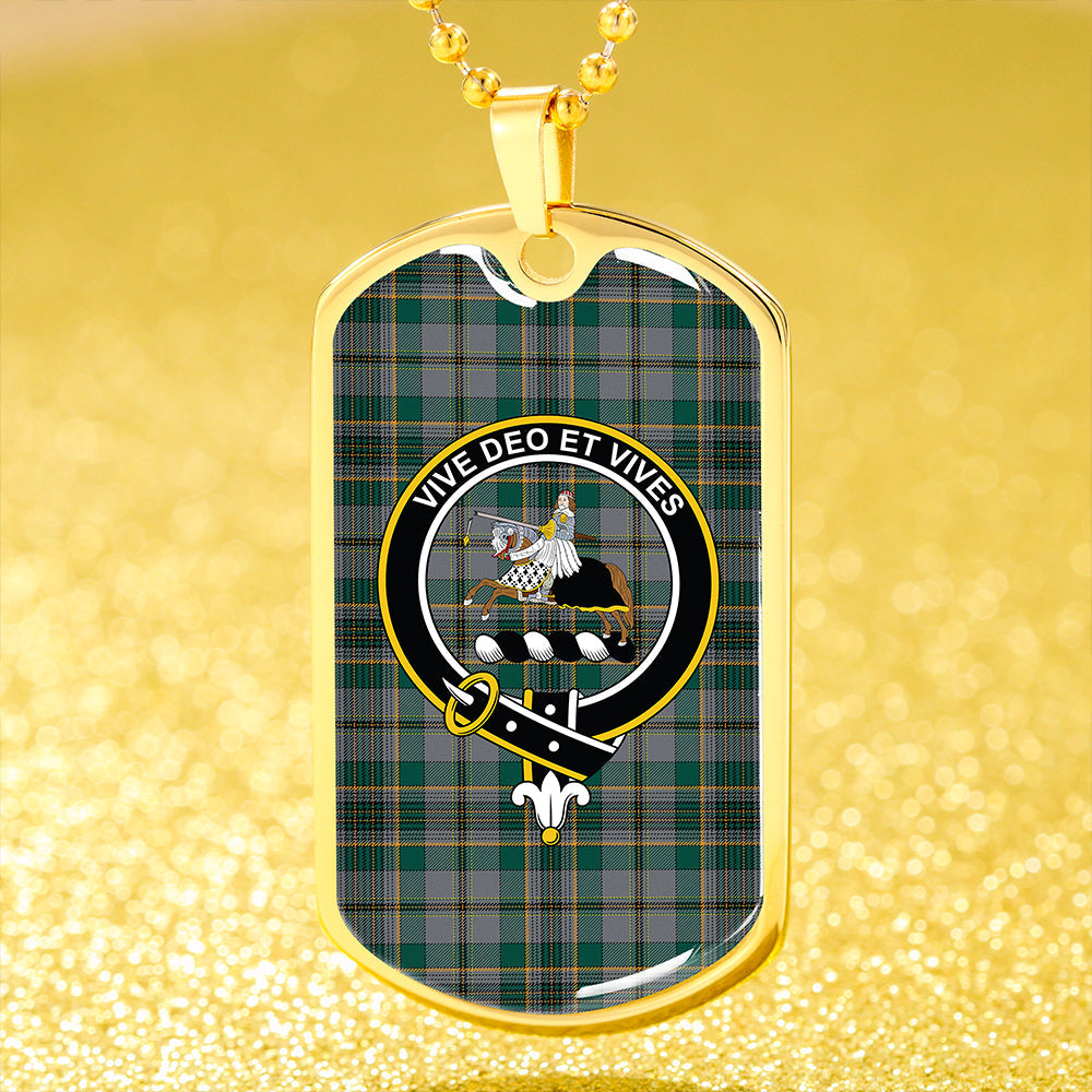Craig (Craigie) Modern Clan Badge Classic Tartan Dog Tag Necklace