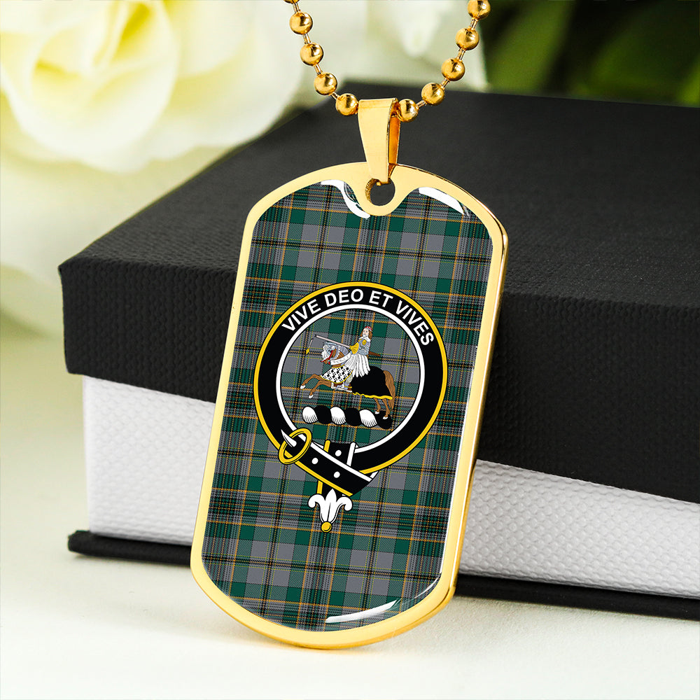 Craig (Craigie) Modern Clan Badge Classic Tartan Dog Tag Necklace