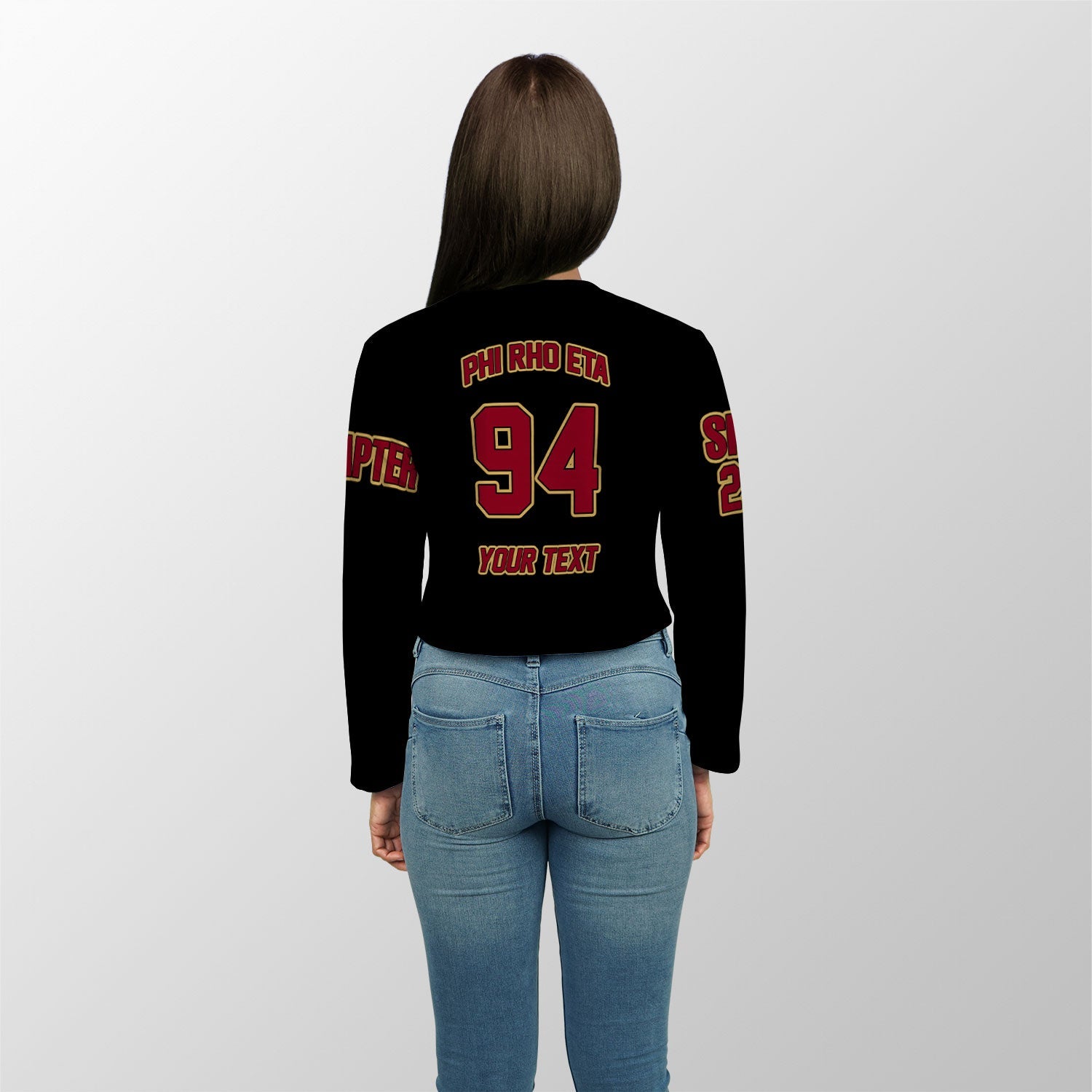 Fraternity Shirt - Personalized Phi Rho Eta Croptop Long T Shirt Original Dark Style