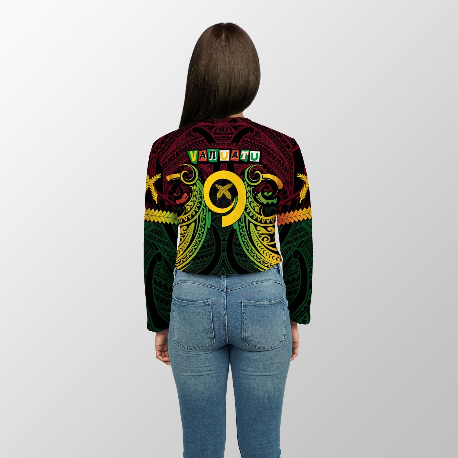 Vanuatu Croptop Long T Shirt Independence Day 43rd Anniversary Style 2