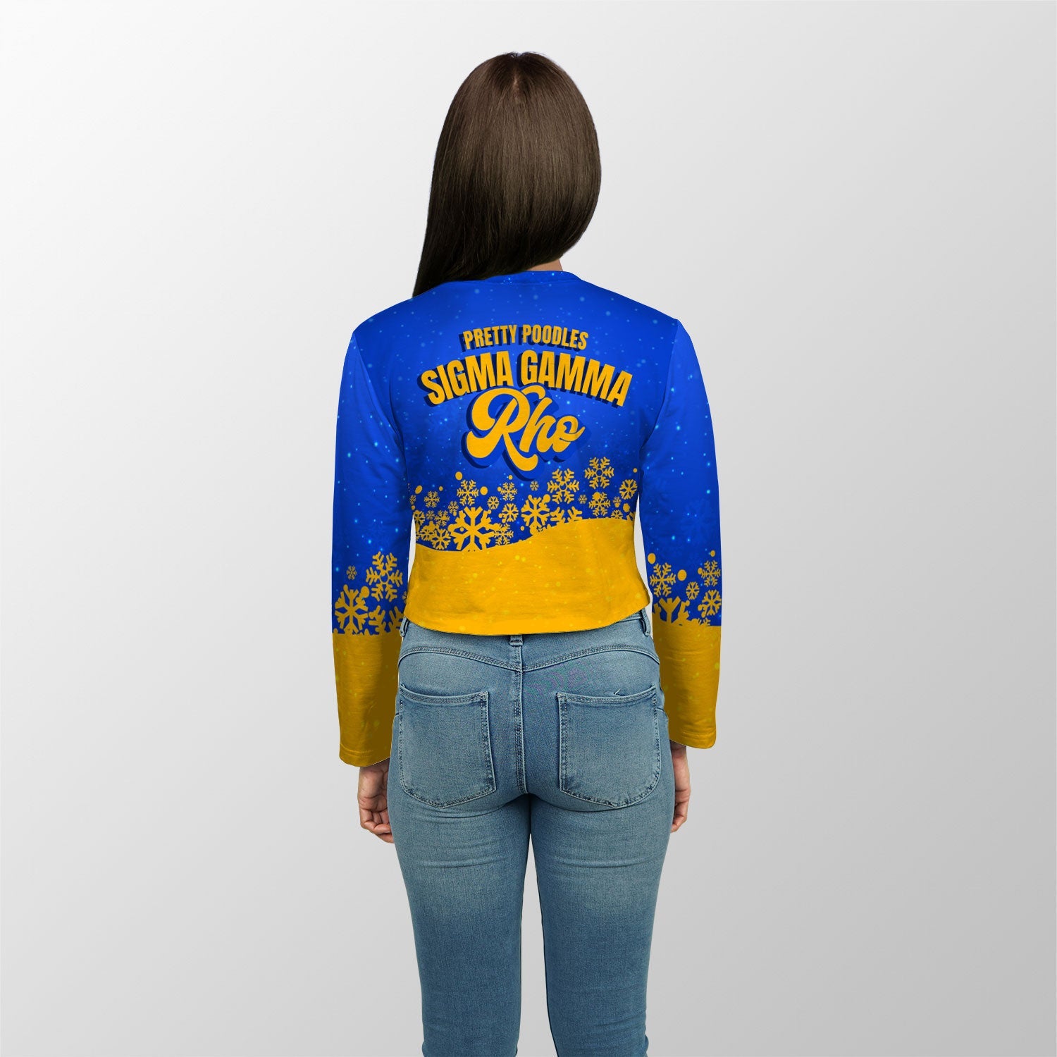 Sorority Shirt - Sigma Gamma Rho Christmas Girl Croptop Long T Shirt Pretty Poodles Style