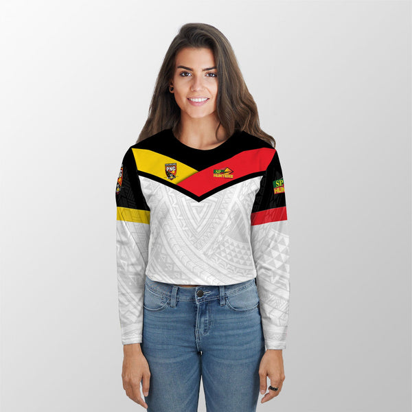 Papua New Guinea Rugby Hunters Croptop Long T Shirt