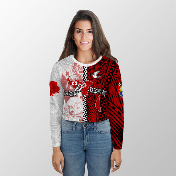 Tonga National Emancipation Day Croptop Long T Shirt