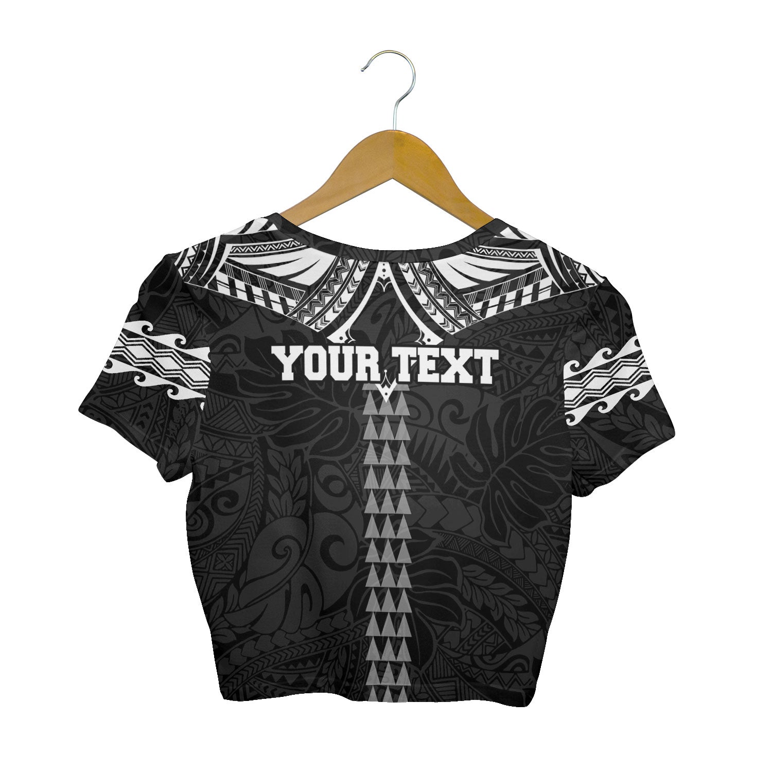 Custom Hawaii Ikaika Warrior Croptop T Shirt Polynesian Tattoo Style