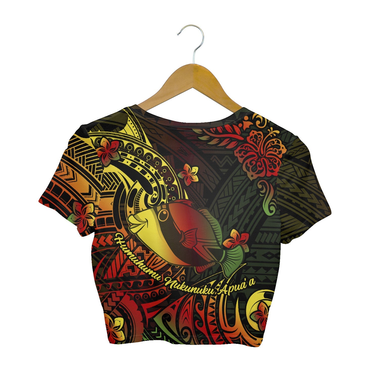 Hawaii Humuhumu Fish Croptop T Shirt Reggae Style