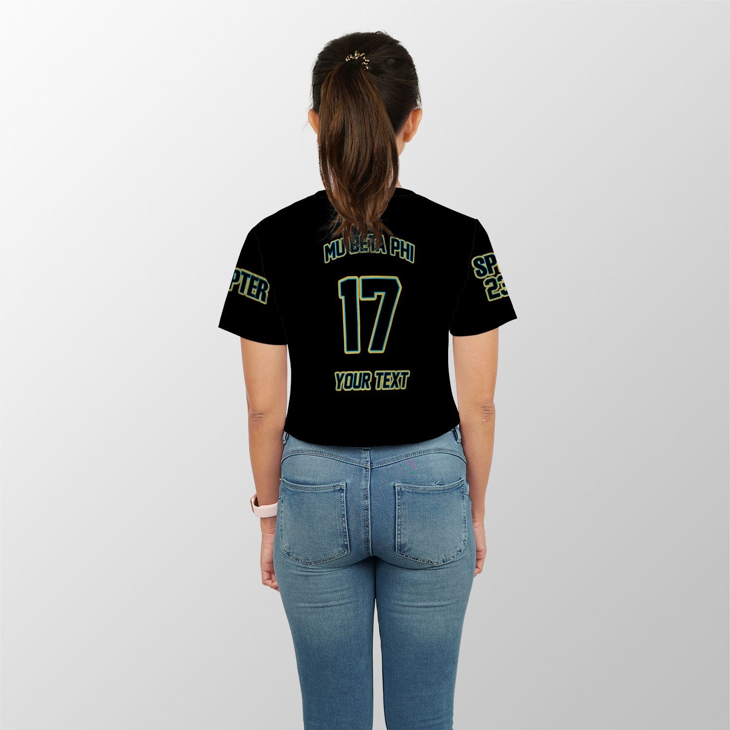 Fraternity Shirt - Personalized Mu Beta Phi Croptop T Shirt Original Black Style