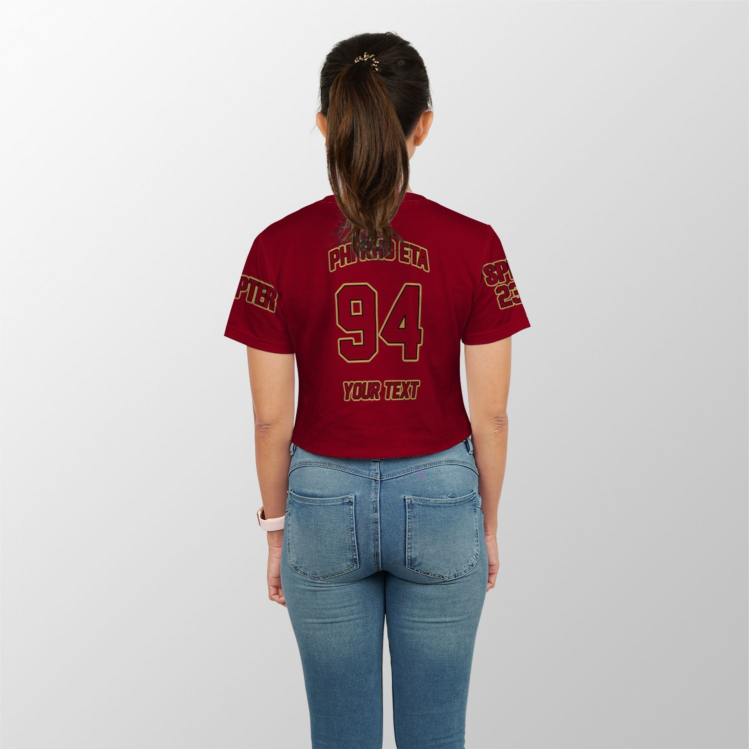 Fraternity Shirt - Personalized Phi Rho Eta Croptop T Shirt Original Maroon Style