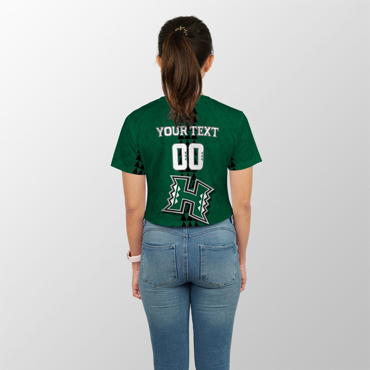 Custom Hawaii Rainbow Warriors Rugby Croptop T Shirt