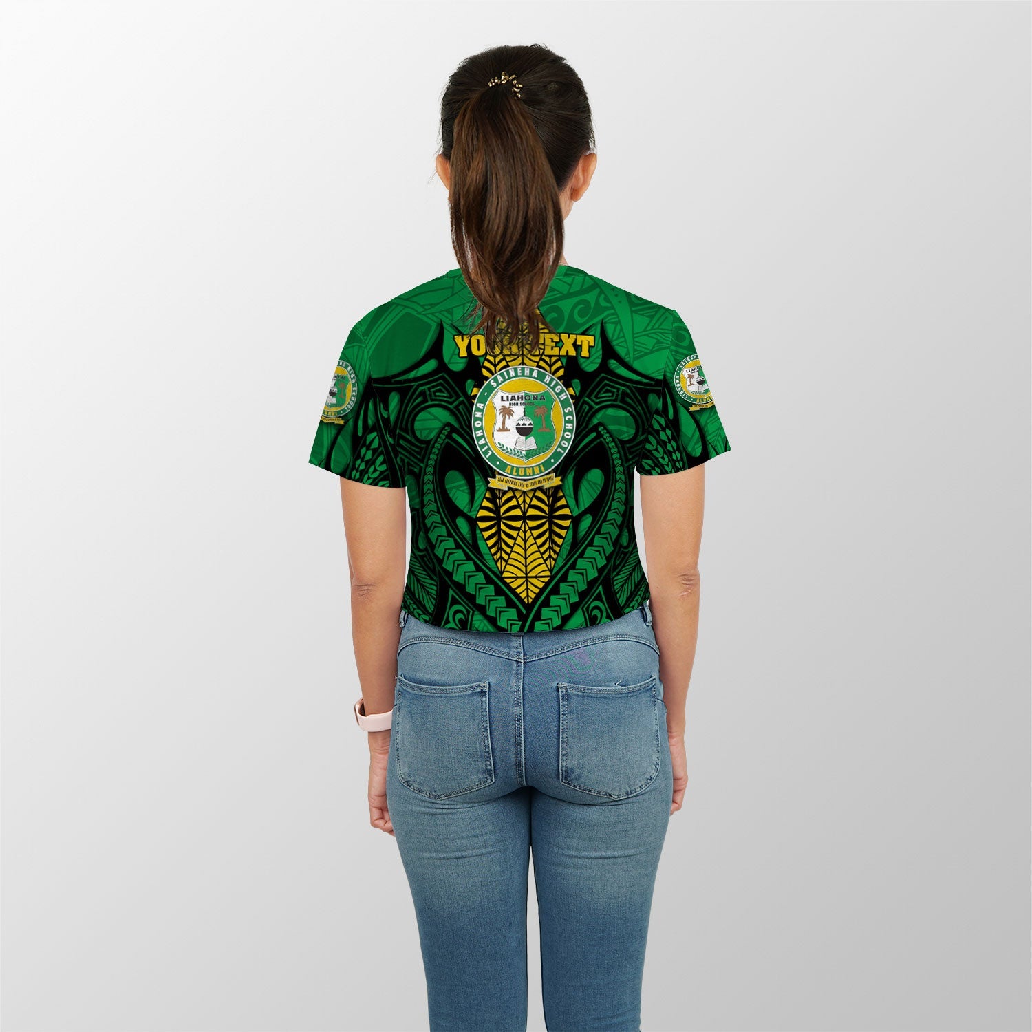 Custom Tonga Liahona High School Croptop T Shirt