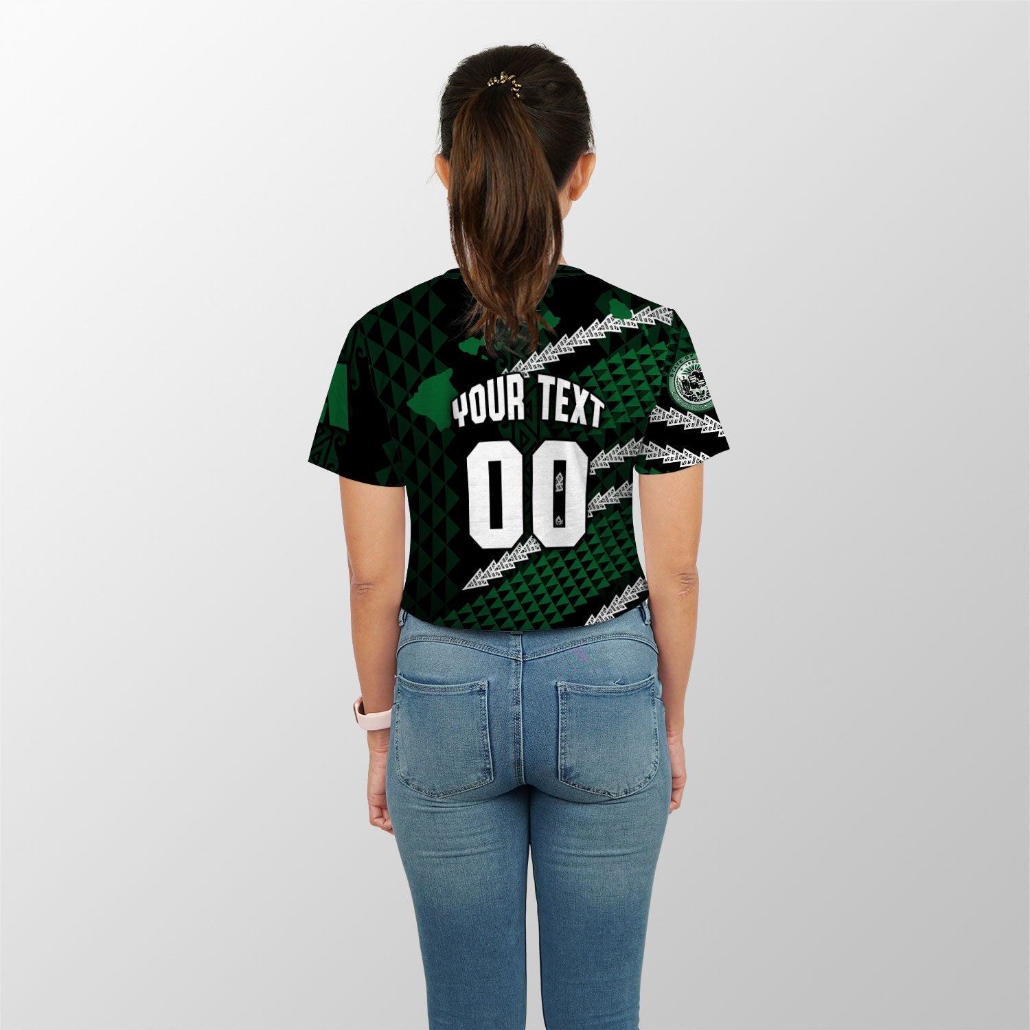 Hawaii Aiea High School Custom Croptop T Shirt Map Style