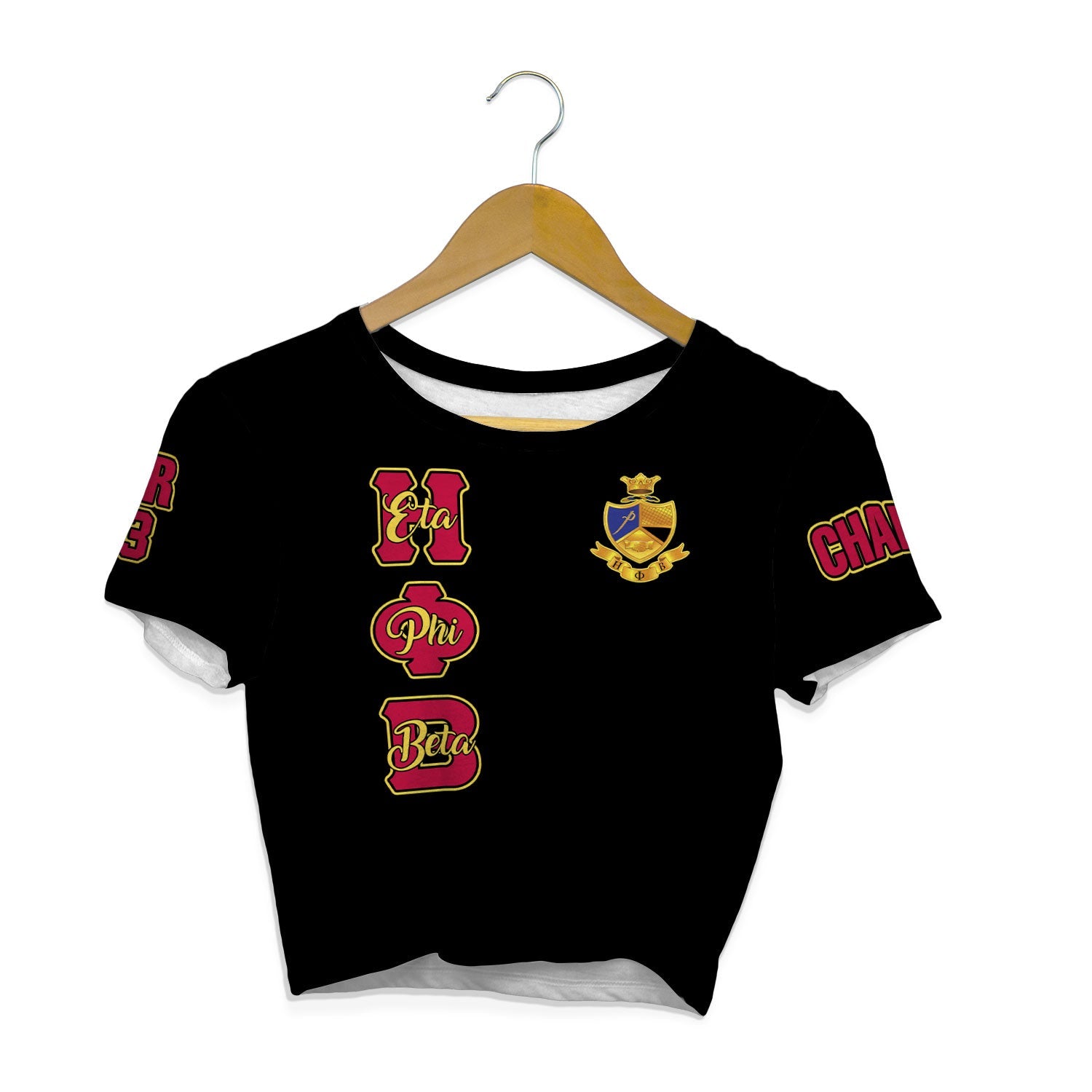 Sorority Shirt - Personalized Eta Phi Beta Croptop T Shirt Original Black Style