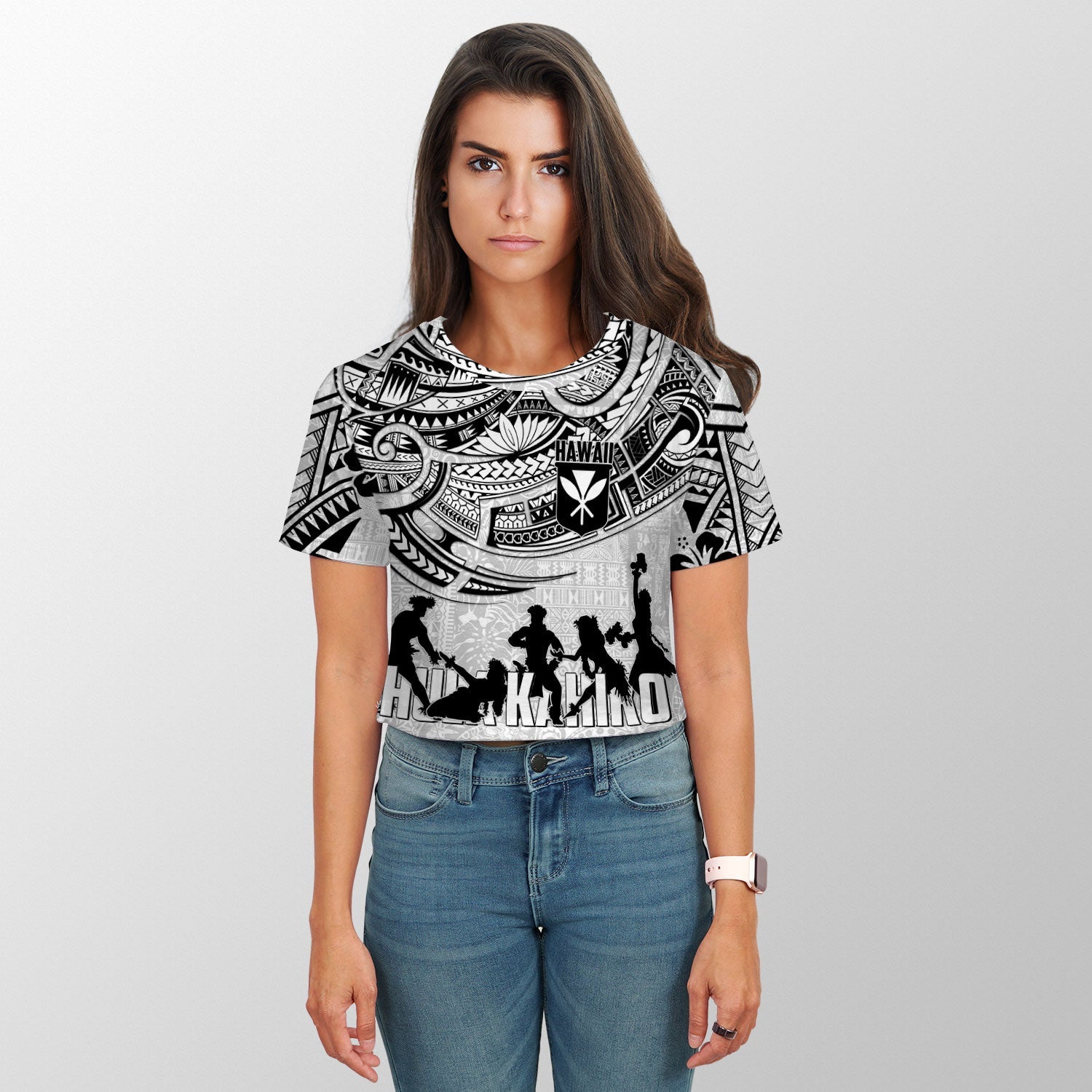 Hawaiian Hula Kahiko Croptop T Shirt