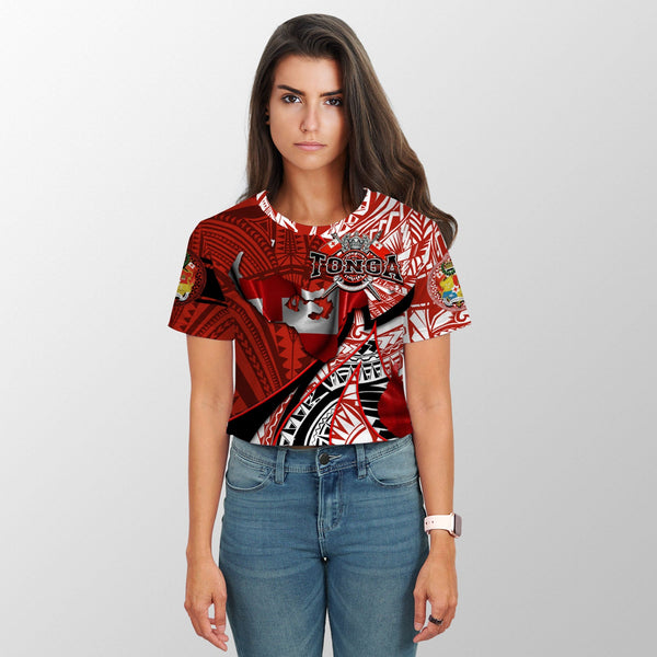 Tonga In My Heart Royal Coat Of Arms Croptop T Shirt