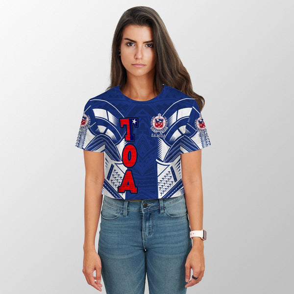 Custom TOA Samoa Rugby Croptop T Shirt