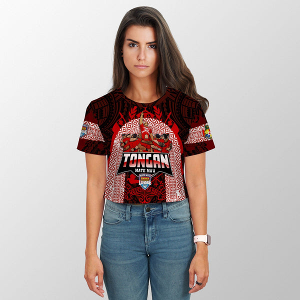 Custom Tonga Mate Ma'a Rugby League Croptop T Shirt