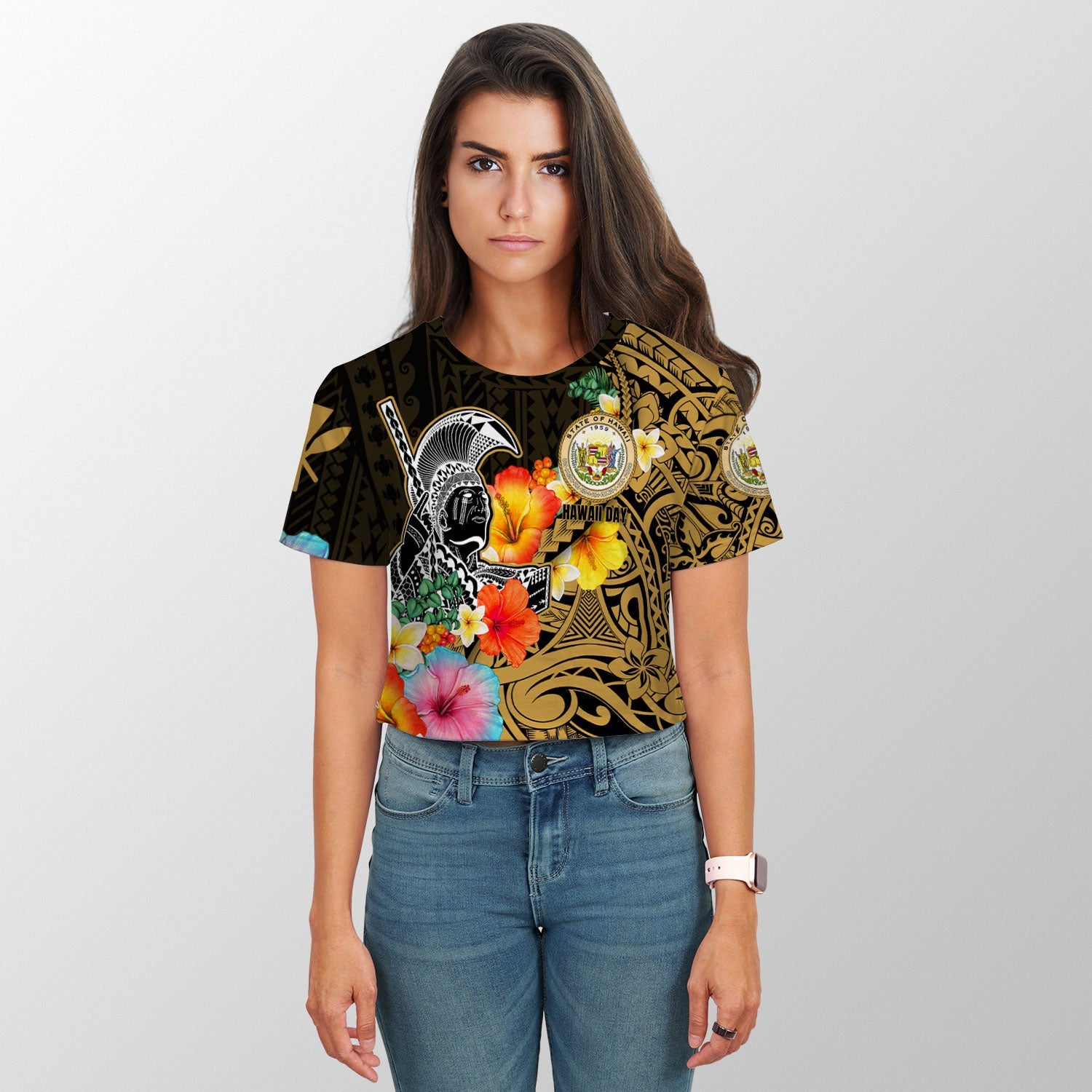 Hawaii Day King Kamehameha Croptop T Shirt