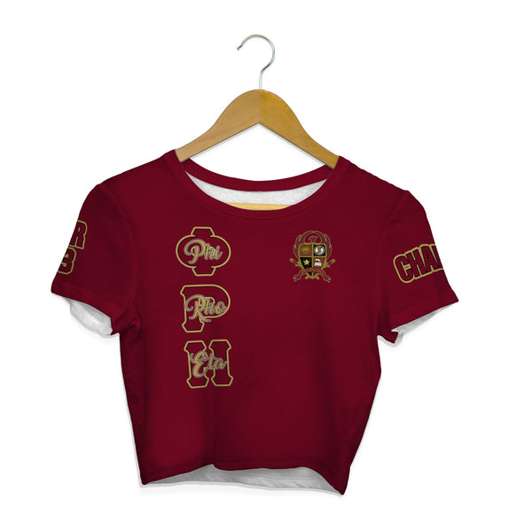 Fraternity Shirt - Personalized Phi Rho Eta Croptop T Shirt Original Maroon Style