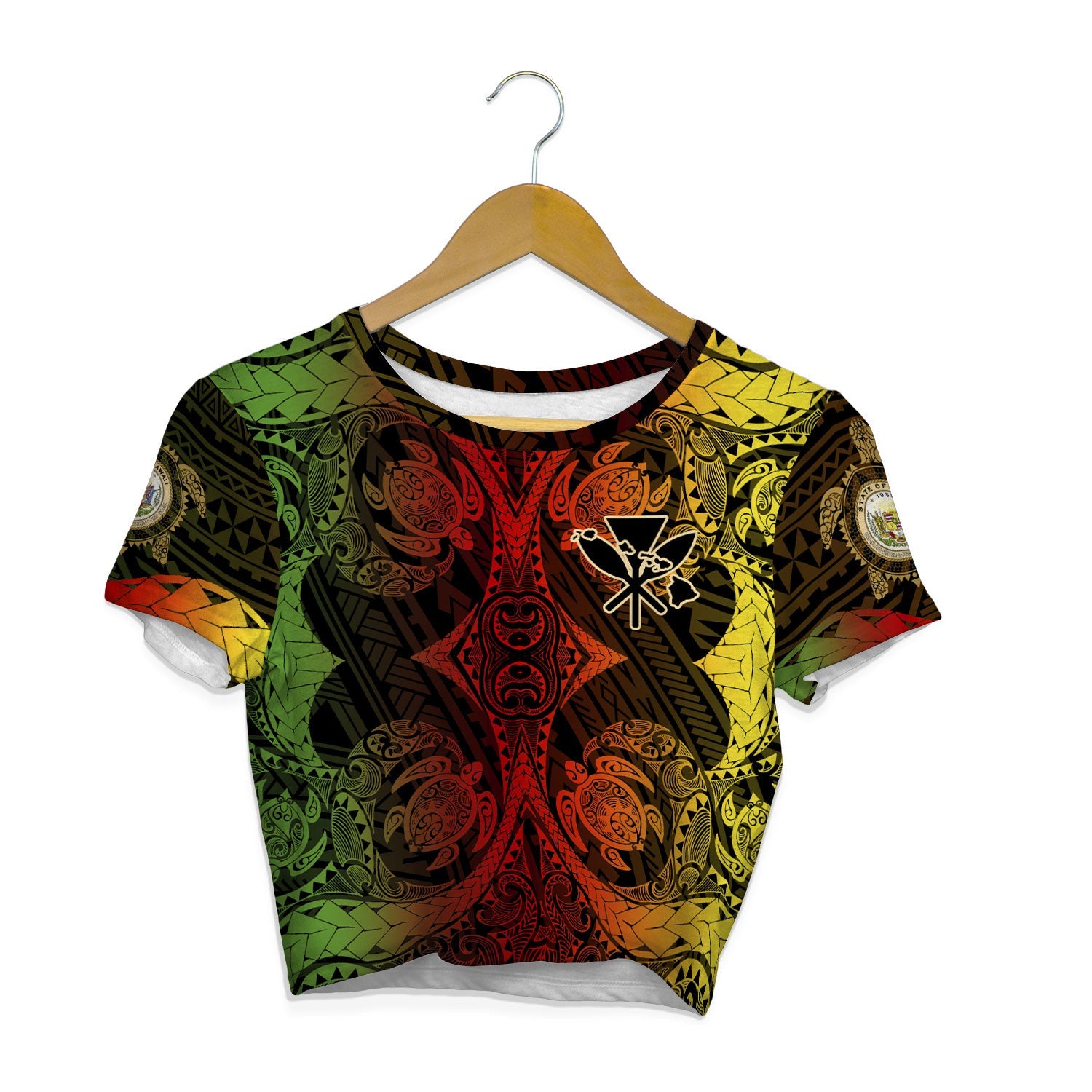 Kanaka Maoli Hawaii Croptop T Shirt Reggae Style