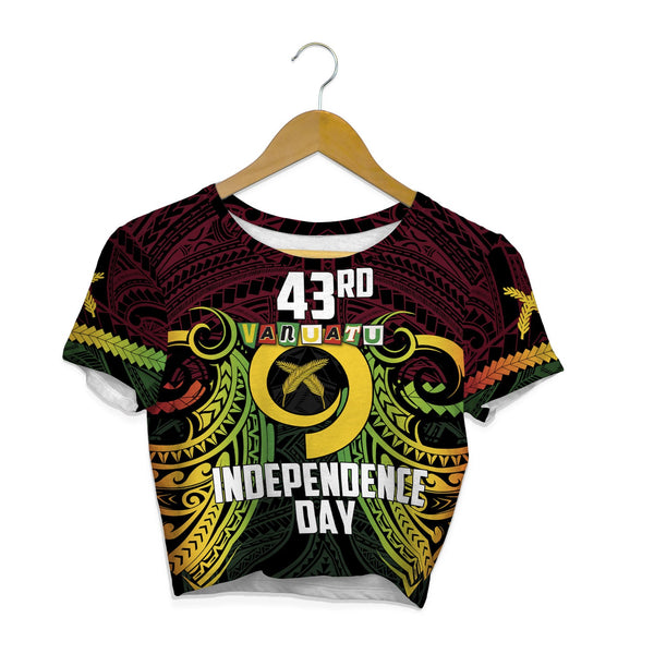 Vanuatu Croptop T Shirt Independence Day 43rd Anniversary Style 2