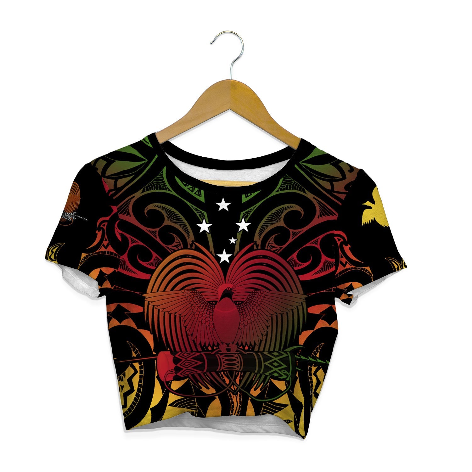 Papua New Guinea Croptop T Shirt Unity In Diversity Motto