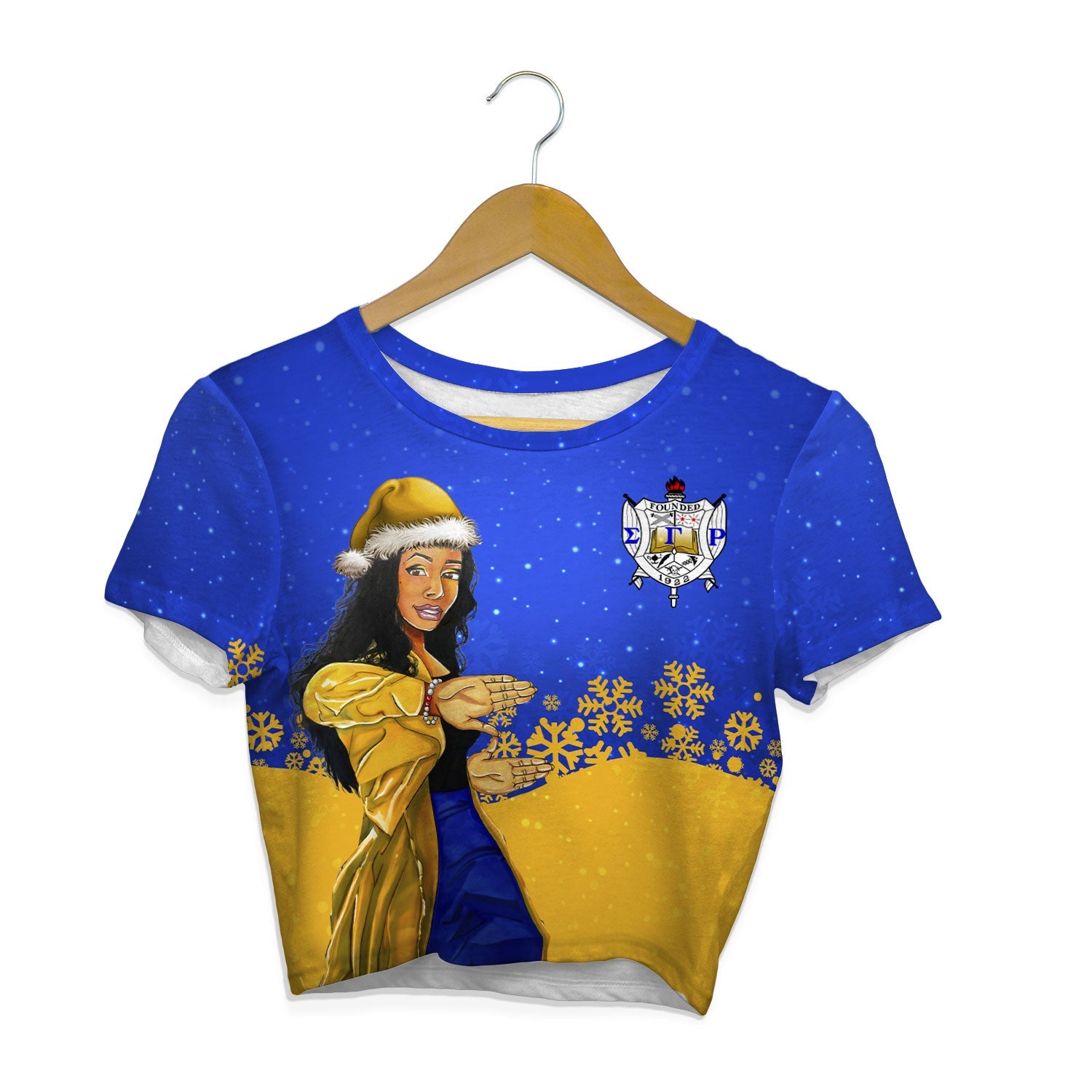 Sorority Shirt - Sigma Gamma Rho Christmas Girl Croptop T Shirt Pretty Poodles Style