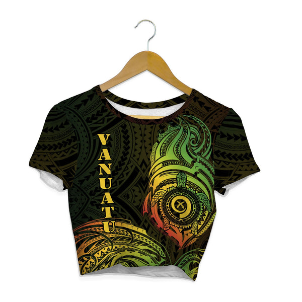 Vanuatu Croptop T Shirt Polynesian Reggae Style