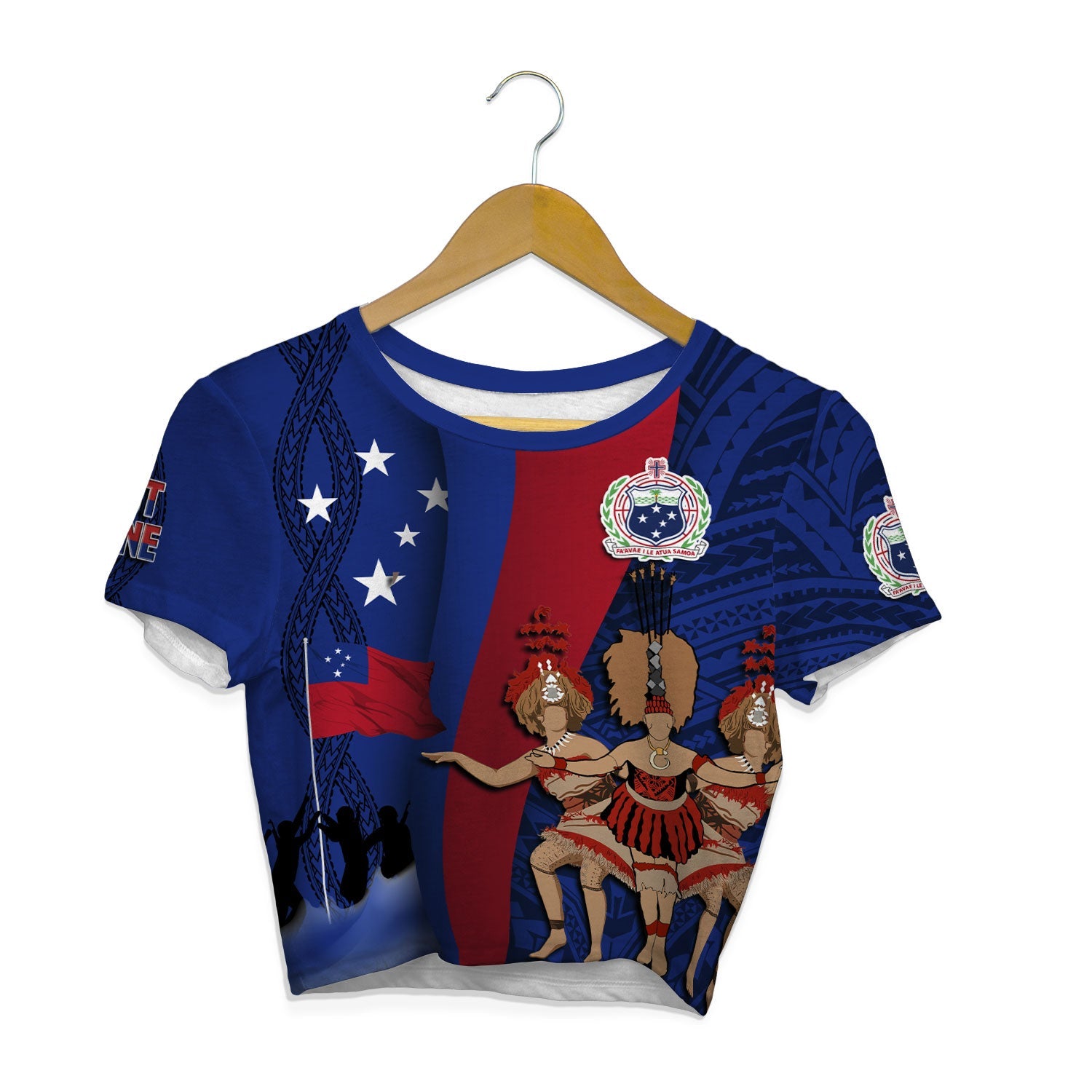 Samoa Independence Day Croptop T Shirt Celebrating Dance Style